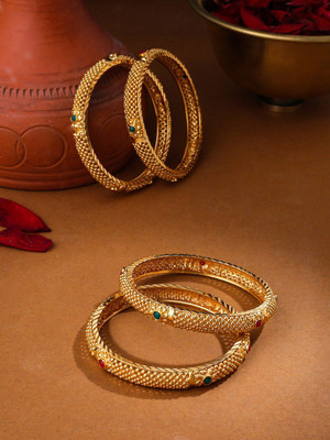 ANOUK Alloy Gold-plated Bangle Set(Pack of 4)
