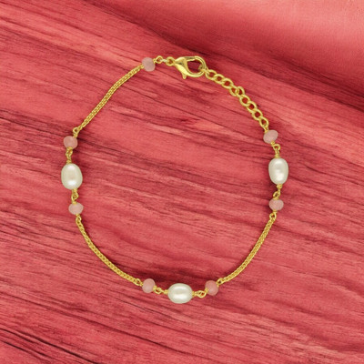Sri Jagdamba Pearls Alloy Pearl Gold-plated Bracelet
