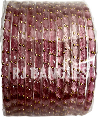 rj enterprises Glass Bangle Set(Pack of 12)