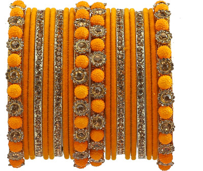 ZINEKA Metal Zircon Gold-plated Bangle Set(Pack of 20)