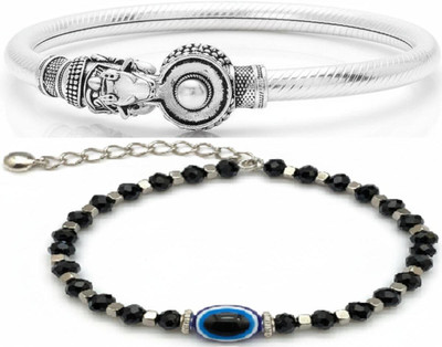 IKONKARR Silver, Sterling Silver, Alloy Bracelet(Pack of 2)