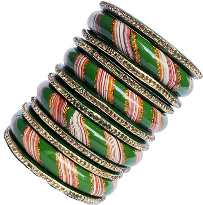 Lahthi Wala Lac Bangle Set(Pack of 10)