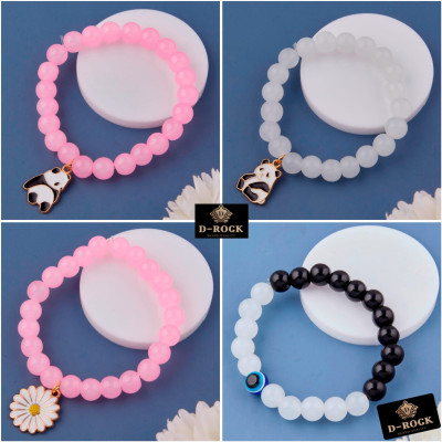 D-Rock Crystal, Alloy Crystal Gold-plated Bracelet Set(Pack of 4)
