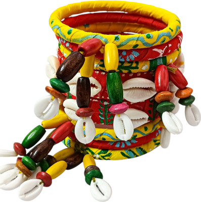 Soundarya boutique Fabric Bangle Set(Pack of 8)