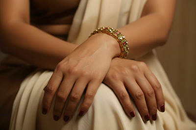 siyaa creation Brass Gold-plated Bangle Set(Pack of 2)