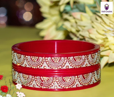 Anshi Creations Plastic Beads Bangle Set(Pack of 2)