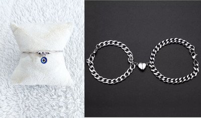 P R Production Brass Charm Bracelet(Pack of 2)