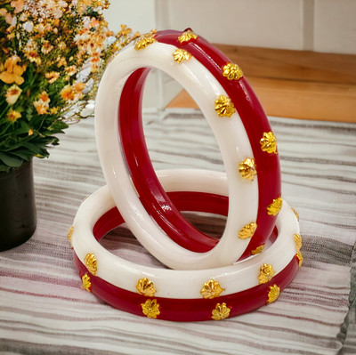 SUNISKA Plastic Gold-plated Bangle Set(Pack of 4)