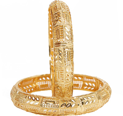 Manikya Brass Gold-plated Bangle(Pack of 2)