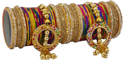 ELITEBAZAAR Metal Silver Bangle Set(Pack of 68)