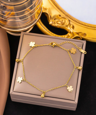 MYKI Stainless Steel Gold-plated Charm Bracelet