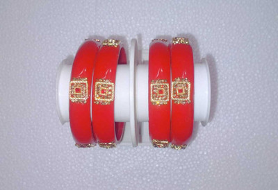 MADHAV ENTERPRISES Glass Bangle Set(Pack of 4)