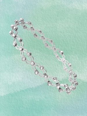 RKB SALES Alloy Cubic Zirconia Silver Bracelet