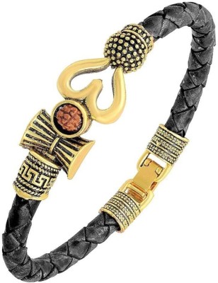 divinesouviners Leather Gold-plated Kada