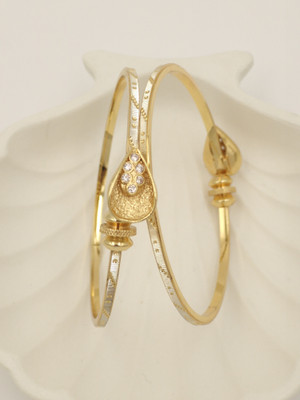 BIMIJEWEL Alloy Gold-plated Bangle(Pack of 2)