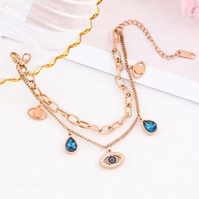 Zabby Allen Stainless Steel Cubic Zirconia Copper Bracelet