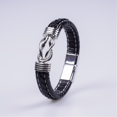 Salty Leather, Stainless Steel Bracelet