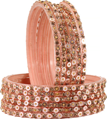 ZULKA Glass Zircon Bangle Set(Pack of 12)