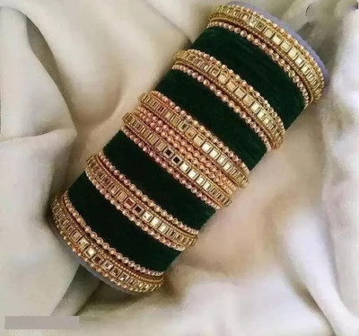 CHURA KING Alloy Zircon Bangle Set(Pack of 10)