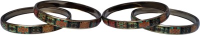 Siddiqui Glass Enamel Bangle Set(Pack of 4)