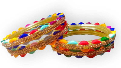 shriramm Glass Cubic Zirconia Silver Bangle