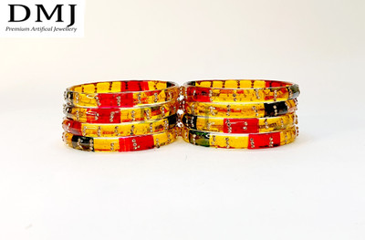 DMJ Glass Bangle Set(Pack of 8)