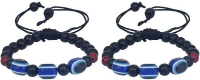 MANMORA Fabric, Crystal, Alloy Bracelet Set(Pack of 2)