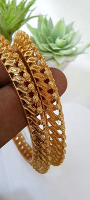 Sajmahal cosmetics Copper Gold-plated Bangle(Pack of 2)