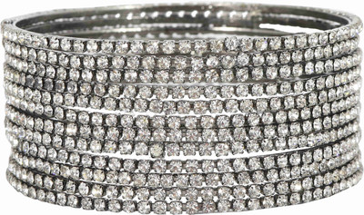 ZULKA Metal Agate Bangle Set(Pack of 12)