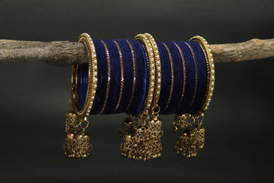 GLIKA Metal Zircon Gold-plated Bangle Set(Pack of 42)