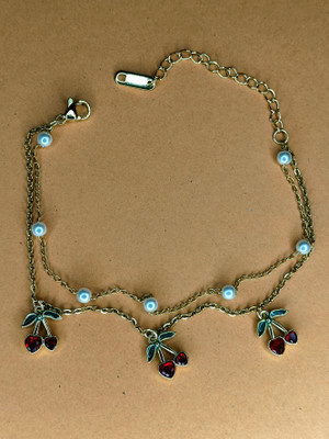 MIUSTOUNE Sterling Silver Pearl Gold-plated Bracelet