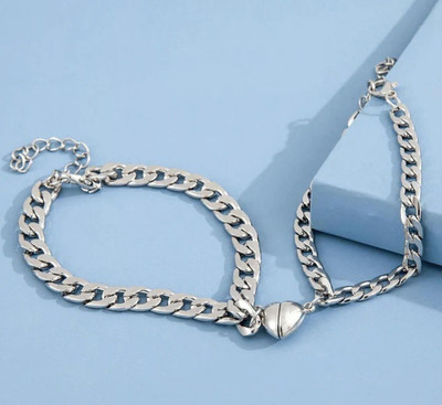 JS Enterprises Stainless Steel Silver Bracelet
