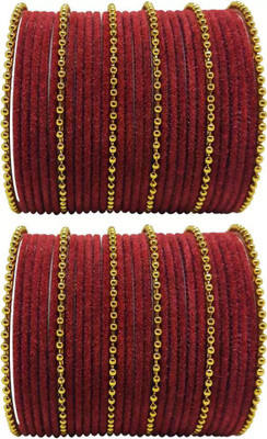 XOZTI Metal, Fabric Bangle Set(Pack of 10)
