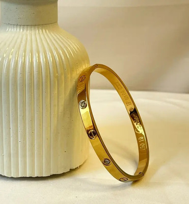 Neerajyoti Stainless Steel Cubic Zirconia Brass Kada