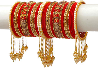 GLIKA Metal Zircon Gold-plated Bangle Set(Pack of 42)