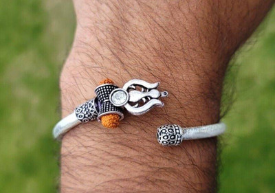 Maatrachaaya Alloy Cubic Zirconia Sterling Silver Kada