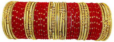 SAWARIYA Glass Beads Bangle Set(Pack of 48)