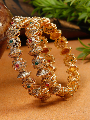 YouBella Alloy Gold-plated Bangle(Pack of 2)