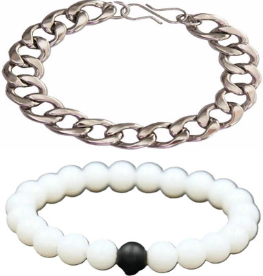 IKONKARR Glass, Stainless Steel Bracelet(Pack of 2)