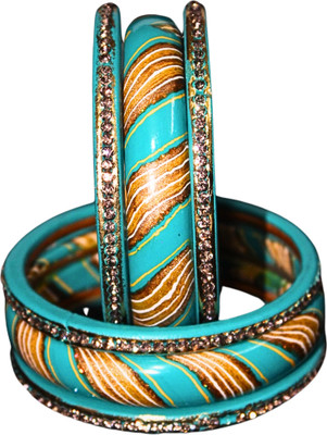 aayat collection Lac Beads Bangle Set(Pack of 6)