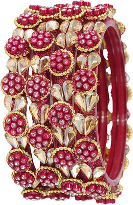 ZULKA Glass Bangle Set(Pack of 4)