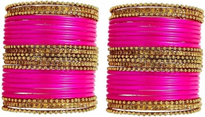 RADHA MOHAN EMPIRE Metal, Glass Bangle Set(Pack of 48)