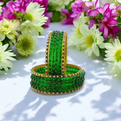 Shree Kriti Glass Bangle Set(Pack of 10)