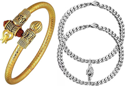 Diivine Hindu Brass, Alloy Gold-plated Bracelet(Pack of 4)