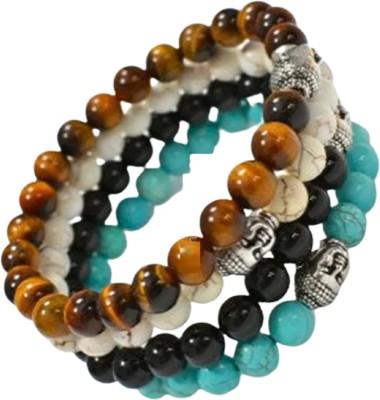 Aanya Jewels Stone Agate, Crystal, Turquoise Bracelet(Pack of 4)