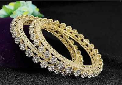 jayajwell Alloy Gold-plated Bangle Set(Pack of 2)