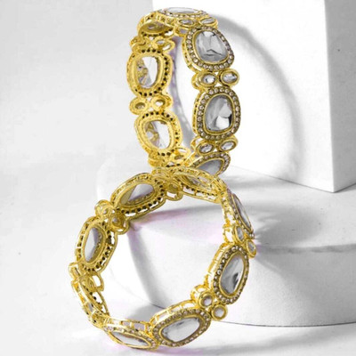 vkat Alloy Gold-plated Bangle Set(Pack of 2)