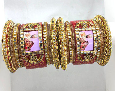 TK Creation Plastic Zircon Bangle Set(Pack of 18)