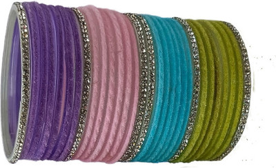 DURGANSH Glass Zircon Bangle Set(Pack of 30)