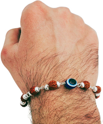 PLUYBaba Samagri Rudraksha, Evil Eye Silver Kada